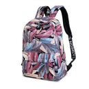 Fashion Waterproof Polyester Women Backpack Multicolor Feather Printing Gir
