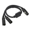 3Pin XLR Female Jack To Dual 2Male Plug Y Splitter Cable Adaptor Audio Cable