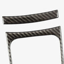 2Pcs Carbon Fiber Central Control Gears Shift Frame Cover Trim Stickers for
