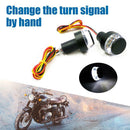 2x LED Motorcycle Handlebar Turn Signal Lights Amber Indicators Bar End Blinkers