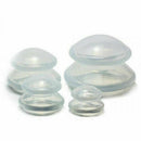 Set of 4 Medical Vacuum Silicone Transparent  Massage Cups Cupping Jar Body