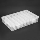 Electronic Parts Plastic Detachable 24Slots Storage Case Box 19.5x13cm