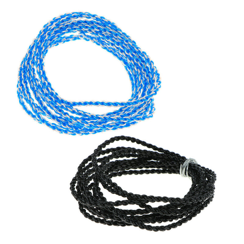 2 Pieces 7N Braided OCC Copper Wire HiFi Audio Upgrade Cable For Earphone