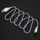 1M Braided Fabric Mini USB Data&Sync Charger Cable Cord For Cell Phone Whit