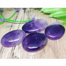 Amethyst Worry Stone Crystal Healing Reiki Massage Beaty Palm Oval Thumb Stone
