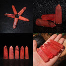Natural Fluorite Quartz Crystal Pendent Gifts Wand Point Stone_Red Healing R4G6