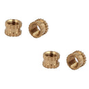 M3 x 3mm Female Thread Brass Knurled Threaded Insert Embedment Nuts 100PCS N7K3