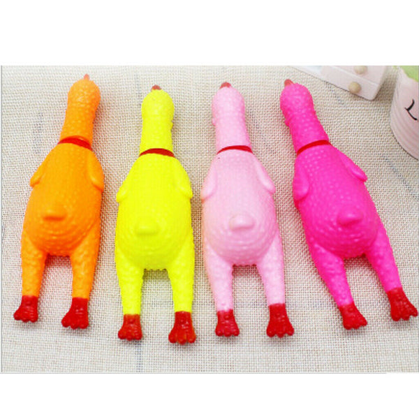 2x Dog Safe Screaming Chicken Toys & Best Pet Squeaky Duck Toys & Soft Fun Sound