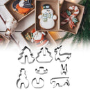 8pcs Christmas Biscuit Mold Stainless Steel Plunger Kitchen Home Accessory