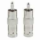 4 pcs x BNC FEMALE TO RCA PHONO MALE CONNECTORS CCTV CABLE DVR A1D6
