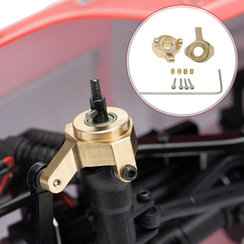 2pcs Steering Knuckle Counterweight Brass Upgrade Part For AXIAL SCX24 AXI90081