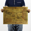 treasure map kraft paper bar poster retro decorative painting wall sticker3c