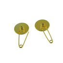 10x Copper Safety Pin Fit 20mm Cabochon Cameo Settings Brooch Lapel Pin Tray