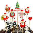 Merry Christmas Nine sets of Santa Claus Cake topper Party Supplies Decorati 3C