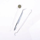 3Pcs Dental Instruments Mouth Mirror Probe Tweezers Tooth Teeth Clean Hygiene