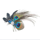 Cute Peacock Feather Bridal Wedding Hair Clip Headpiece Hair Accessory Pip 3C