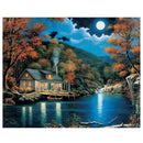 Paint By Number Kit DIY Oil Painting Cloth Digital Home Decor, The moon is  N1S2