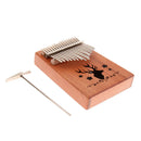 17 Note African Kalimba Mbira Thumb Piano Mahogany Body for Kids Adults Gift