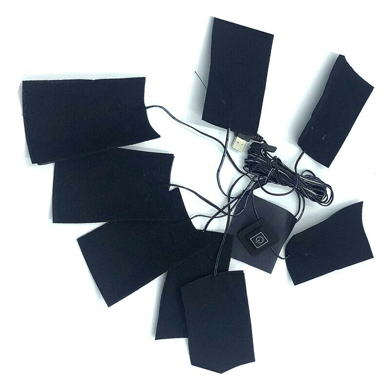 8 in 1 Electric Vest Heater Cloth Jacket USB Thermal Warm Body Warmer Heated P3C