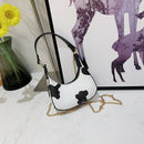 Fashion Cow Dots Shoulder Bag Women Leather Chain Hobos Totes Handbag (S)