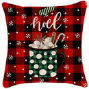 4pcs Linen Christmas Cushion Covers Throw Pillow Cover 45x45cm