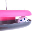 Cat Toys Spring Mice Crazy Amusement Disk Play Activity Pet Toys(Rose Red)