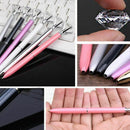 6PCS Big Carat Diamond Crystal Pen Gem Ballpoint Pen Ring Wedding Office Me R9L8