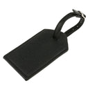 Luggage Bag Tags Suitcase Labels PU Leather ID Tags Name Card Label - Black