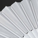 Plastic Fabric Hand Foldable Fan for Ladies Men White E4H5