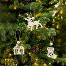 36pcs/box Natural Wooden Christmas Tree Ornament DIY Hanging Pendants Handcrafts