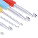 8pcs/set Soft TPR Handle Crochet Hooks Knitting Needles DIY Weaving Tools