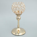 Crystal Mosaic Candle Holder Wedding Events Light Holder Decor 25cm Golden