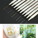 10Pcs/Set Metal Color Mark Pens Markers Highlighter Office School Stationery Kit