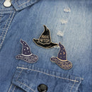 4PCS/Set Enamel Witch Hat Brooch Pin Shirt Collar Pin Women Badge Jewelry Gi3c