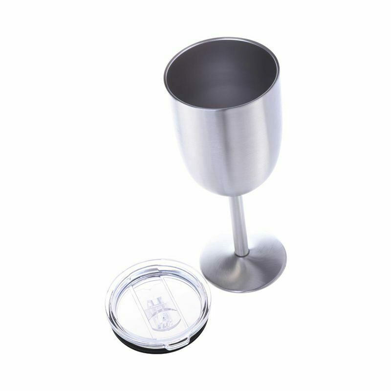 Stainless Steel Wine Glasses, 300ml Vacuum 304 Stainless Steel Cocktail Gla C1V9