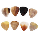 8pcs Handcrafted Horn Guitar Picks for Guitar Bass Mandolin 0.8-1.2mm