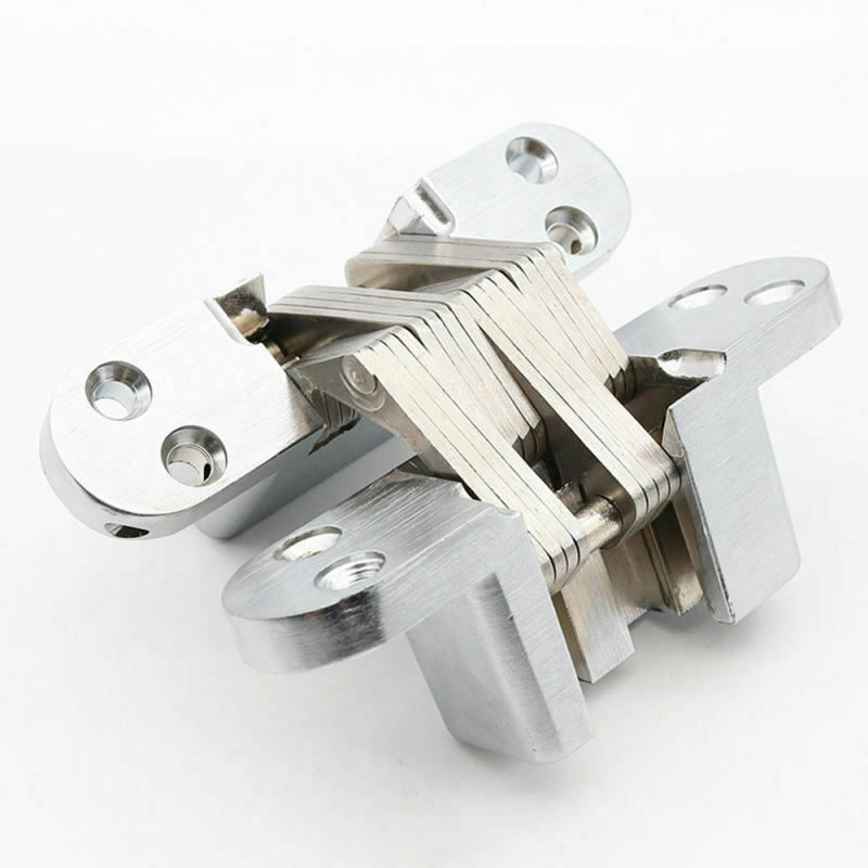 2 x Hidden Cross Hinge Invisible Concealed Hinges Folding Door Hinge D GRH
