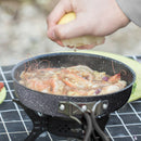 Round NonStick Frying Pan with Folding Handle Outdoor Camping Picnic Cookware