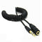 3ft Coiled 3.5mm 1/8" Stereo Audio Aux Headphone Cable Extension Cord US SP
