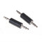 5pcs 3.5mm stereo male to male jack audio plug connector coupler adapter joiner-