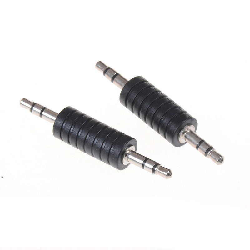 5pcs 3.5mm stereo male to male jack audio plug connector coupler adapter joiner-