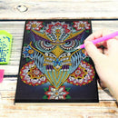 DIY Owl Special Shaped Diamond Painting 50 Pages A5 Sketchbook Drawing Book
