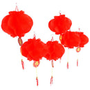 6pcs new year 2020 paper lantern chinese festival red lantern pendant Decor JR