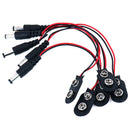 5Pcs 5.5*2.1MM 9V Battery Snap Power Cable to DC Clip Male Line Adapt_