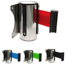 Fixture Display Stanchion Queue Barrier Retractable Ribbon 6.56ft Belt Red