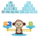 Monkey Number Match Math Balancing Scale Early Learning Educational Toys