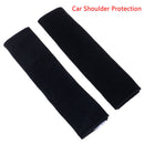 2 Pcs Black Car Seat Belt Shoulder Safety Pads Cover Comfortable Cushion OZ