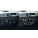 For Audi Q7 SQ7 4M LHD Car Headlight Switch Button Frame Cover Carbon Fiber Trim