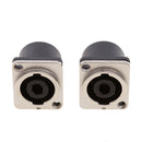 2x  4 Pin Female Jack Compatible Audio Cable Panel Socket Connector