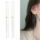 Long Chain Tassel Earrings Women's Threader Hanging Drop Dangle Ear Line Jewelry